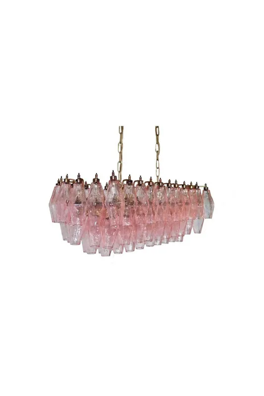 Art Poliedri Pink Glass Chandelier — Samu Lighting LED Landscape Lights 40.0W 