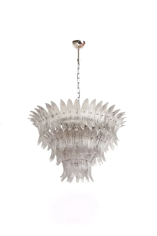 Italian Art Glass Palm Leaf Chandelier — Samu Lighting LED Landscape Lights 40.0W 