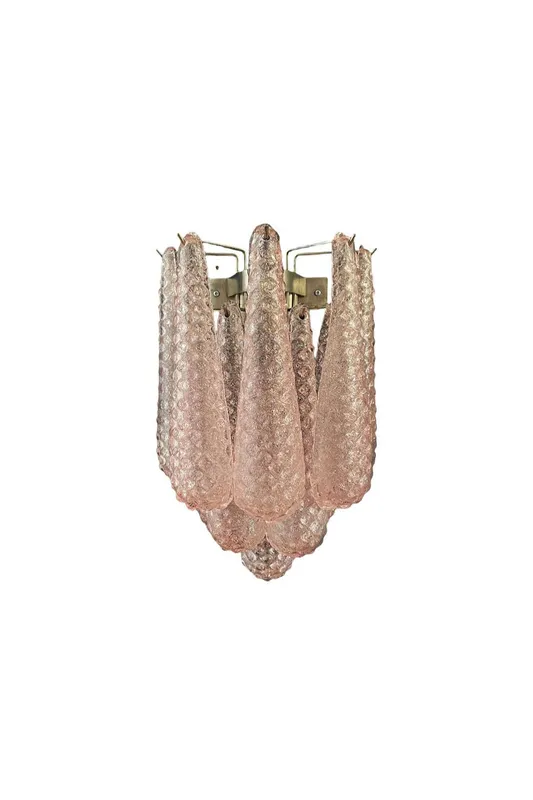 1970s Pink Art Glass Petal Wall Lamp — Samu Lighting LED Wall Lights 15.0W 