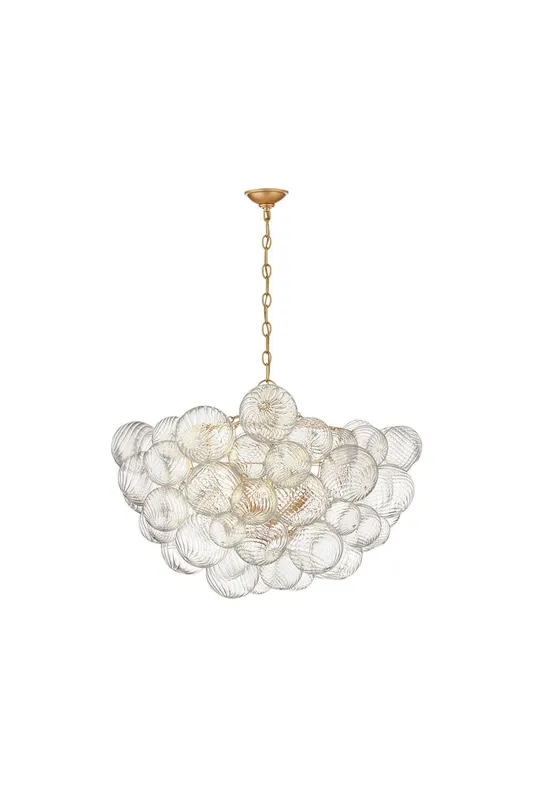 Modern Gold and Clear Glass Sphere Chandelier — Samu Lighting LED Landscape Lights 40.0W 
