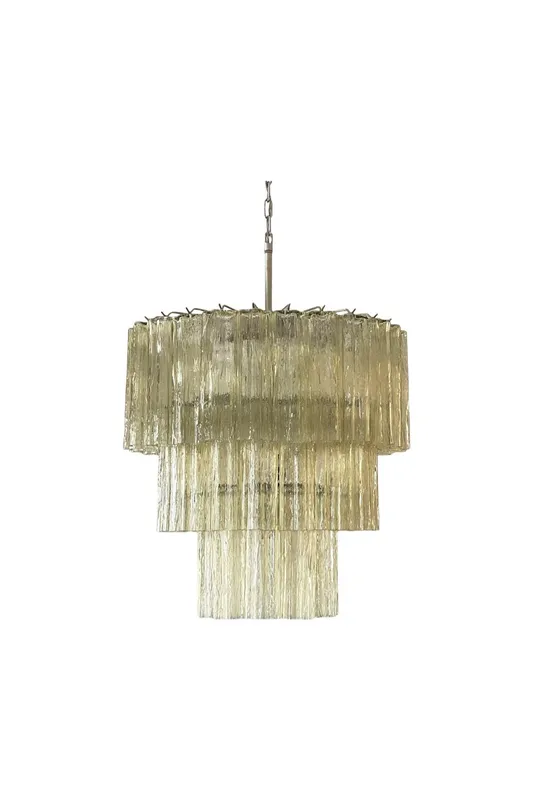 Amber Honey Art Glass Tube Chandelier — Samu Lighting LED Landscape Lights 80.0W 