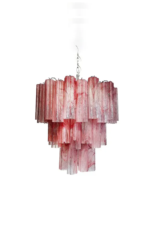 Ruby Glow Art Three-Tier Glass Chandelier — Samu Lighting LED Landscape Lights 40.0W 
