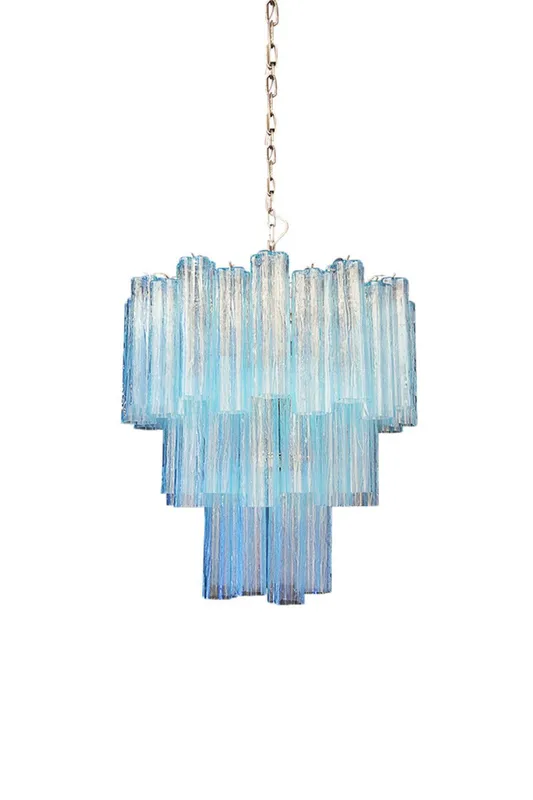Three-tier Art Venetian blue glass chandelier — Samu Lighting LED Landscape Lights 40.0W 
