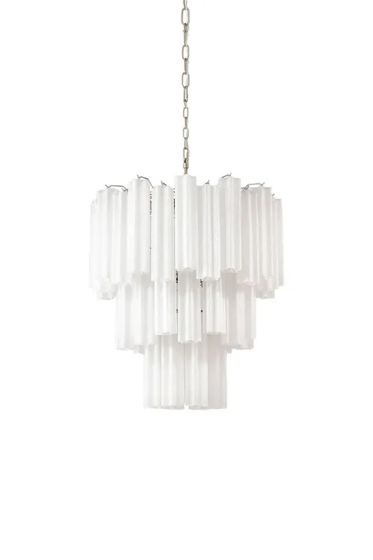 Three-tier Art frosted white glass chandelier — Samu Lighting LED Landscape Lights 40.0W 