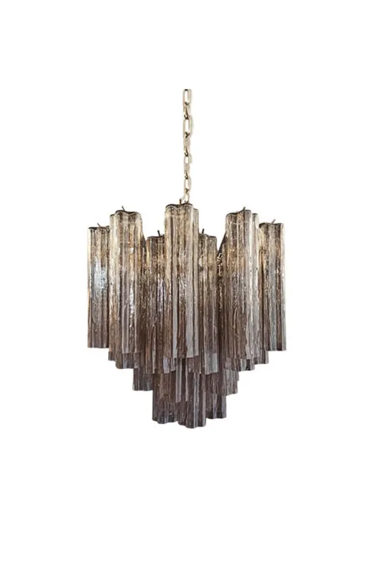 Smoked Art Glass 36-Tube Chandelier — Samu Lighting LED Landscape Lights 40.0W 