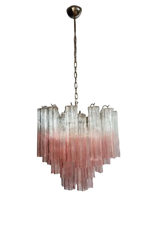 Pink Gradient Art Glass Tube Chandelier — Samu Lighting LED Landscape Lights 40.0W 