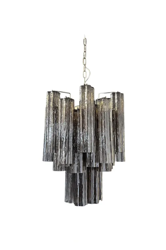 Vintage Smoked Glass Tube Chandelier — Samu Lighting LED Landscape Lights 40.0W 