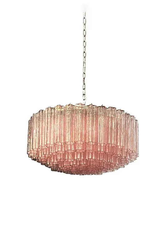 Pink Art Glass Tube Chandelier — Samu Lighting LED Landscape Lights 40.0W 