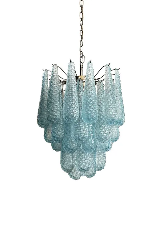 Vintage Italian Blue Art Teardrop Chandelier — Samu Lighting LED Landscape Lights 40.0W 