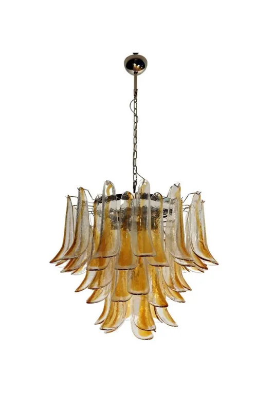 Mazzega Amber Glass Petal Chandelier — Samu Lighting LED Landscape Lights 40.0W 