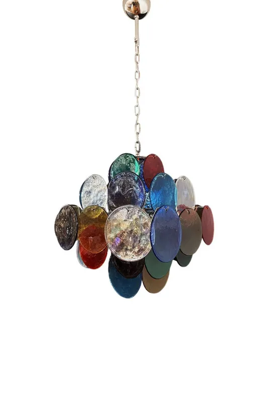 Art Glass Disc Pendant Light — Samu Lighting LED Landscape Lights 80.0W 