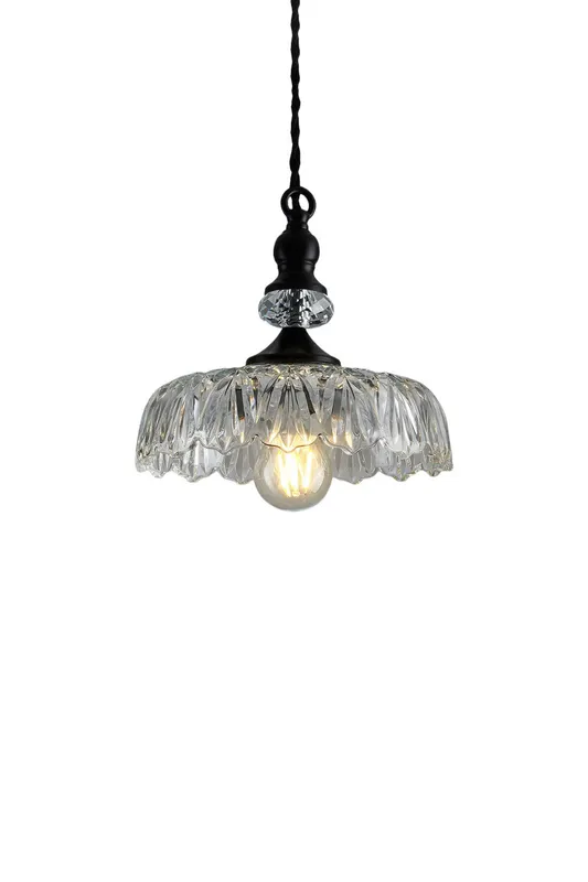 Mid-Century Clear Glass Pendant Light — Samu Lighting LED Landscape Lights 40.0W 