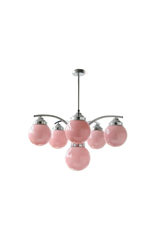 Pink Globe Modern Chandelier — Samu Lighting LED Landscape Lights 40.0W 