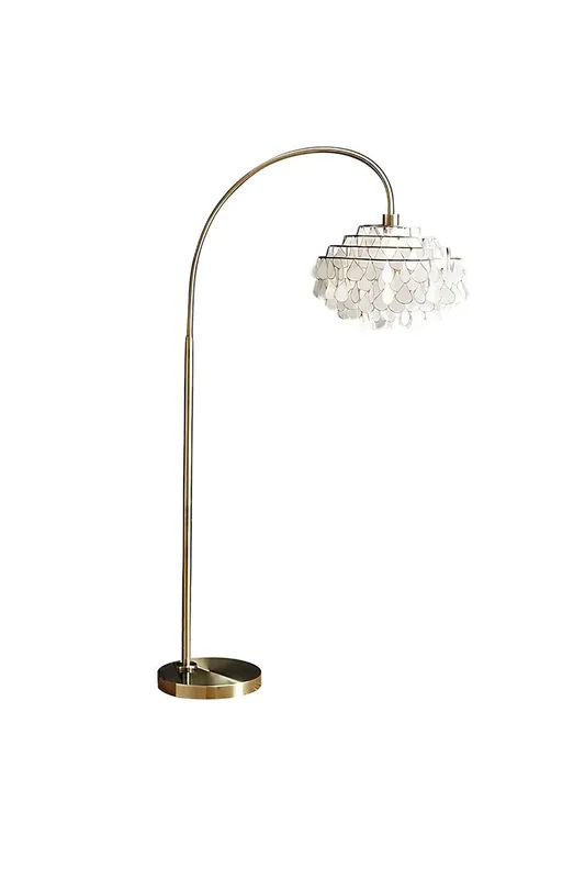 Teardrops Capiz Arc Floor Lamp — Samu Lighting LED Temporary & Work Lights 60.0W 