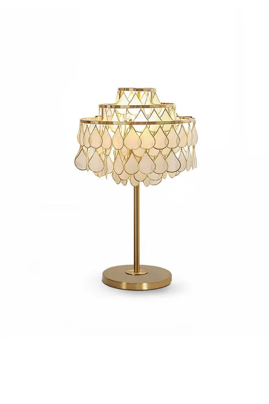 Teardrops Capiz Table Lamp — Samu Lighting LED Temporary & Work Lights 60.0W 