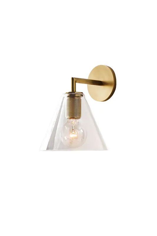 Glass Shaded Sconce — Samu Lighting LED Wall Lights 60.0W 