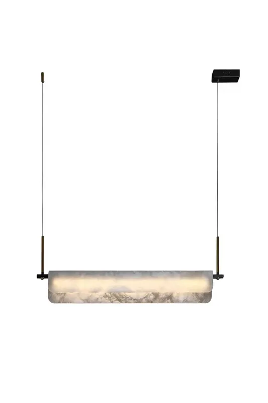 Alabaster Dining Linear Chandelier — Samu Lighting LED Linear Lights 34.0W 