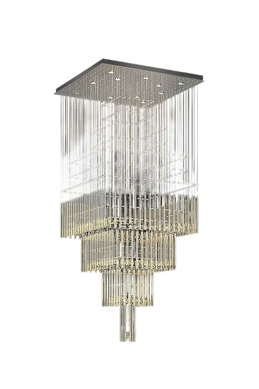Square Crystal Chandelier — Samu Lighting LED Troffers & Panels 50.0W 