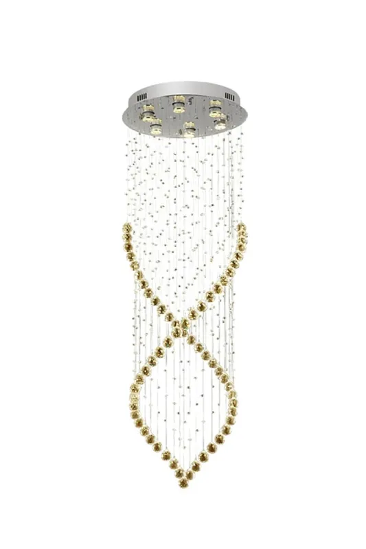 Crystal Swirl Chandelier — Samu Lighting LED Troffers & Panels 50.0W 