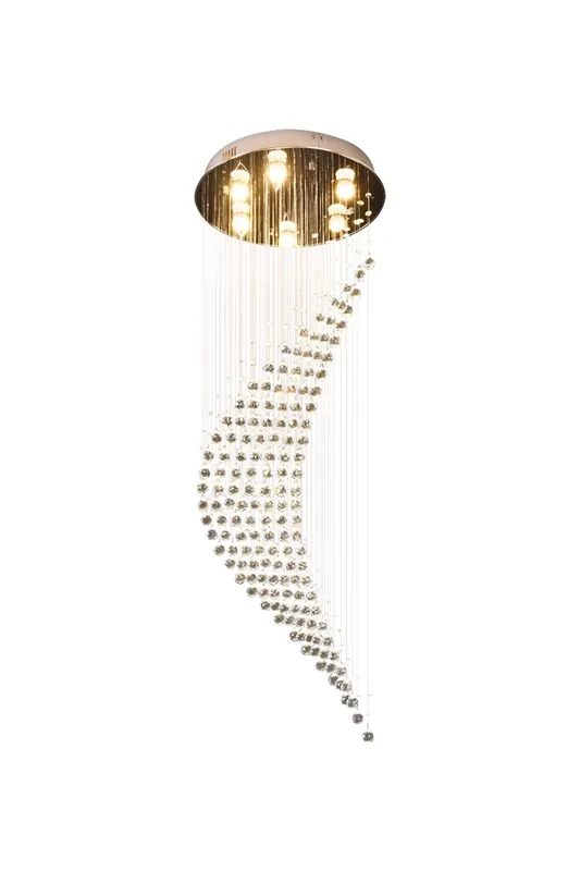 Moon Shaped Curved Crystal Chandelier — Samu Lighting LED Troffers & Panels 50.0W 