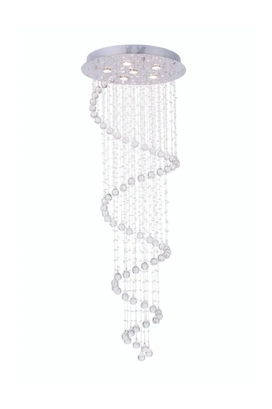 Spiral Raindrop Crystal Chandelier — Samu Lighting LED Troffers & Panels 50.0W 