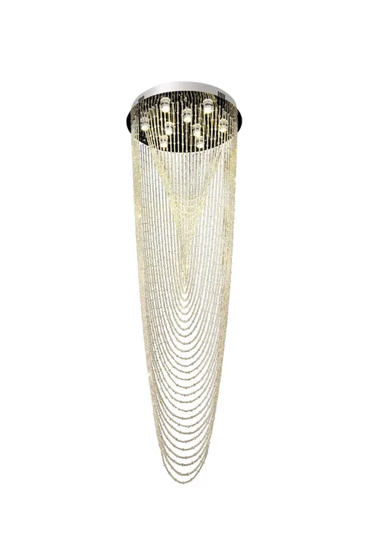 Waterfall Beaded Curtain Crystal Chandelier — Samu Lighting LED Troffers & Panels 5.0W 