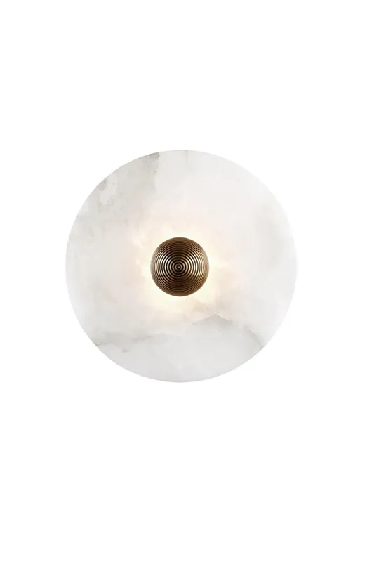 Round Alabaster Wall Lamp — Samu Lighting LED Troffers & Panels 20.0W 3000K