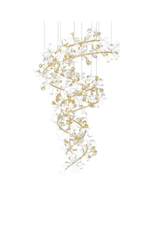 Cermaic Leaf Gingko Chandelier Q — Samu Lighting LED Troffers & Panels 5.0W 