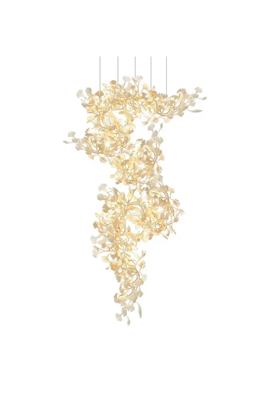 Cermaic Leaf Gingko Chandelier F — Samu Lighting LED Troffers & Panels 5.0W 