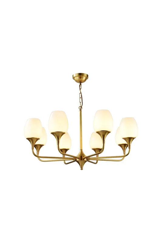 Brass Charlie Chandelier — Samu Lighting LED Troffers & Panels 40.0W 