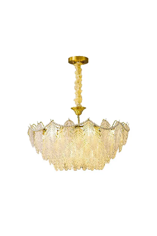 Glass Leaf Chandelier — Samu Lighting LED Troffers & Panels 15.0W 