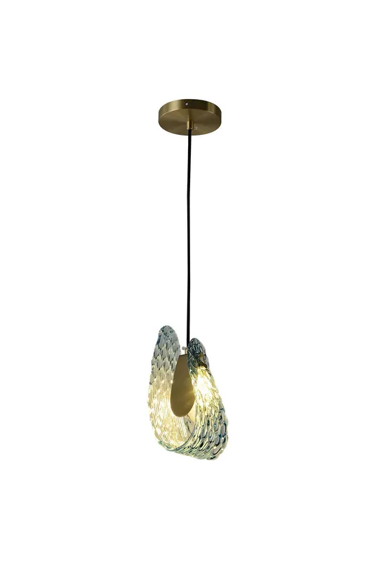 Petal Blue Glass Pendant Light — Samu Lighting LED Troffers & Panels 15.0W 