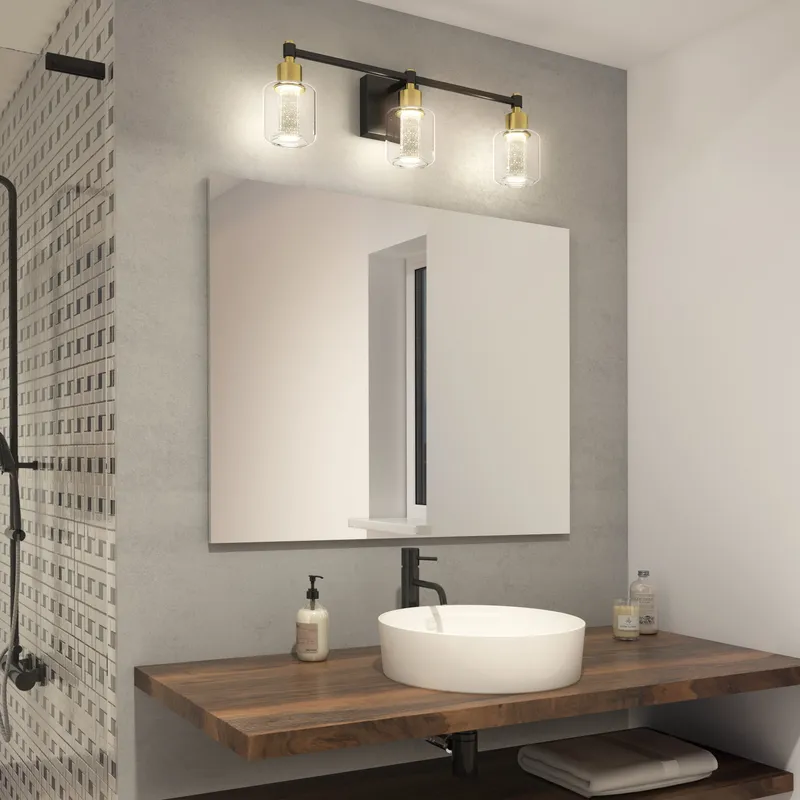 Champagne Globe bathroom vanity light — Artika LED Wall Lights  