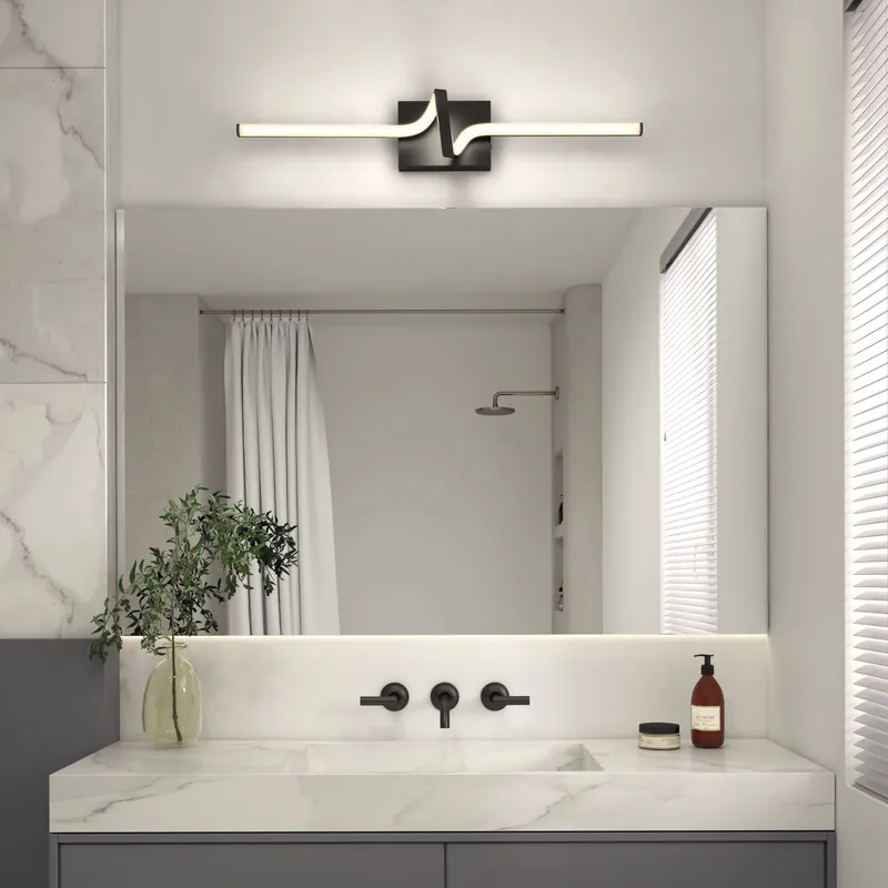 Bowtie modern LED bathroom vanity light 5 CCT — Artika LED Wall Lights  