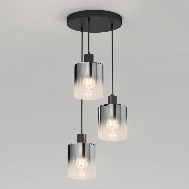 Haze modern 3-light pendant light glass — Artika LED Pendant Lights  