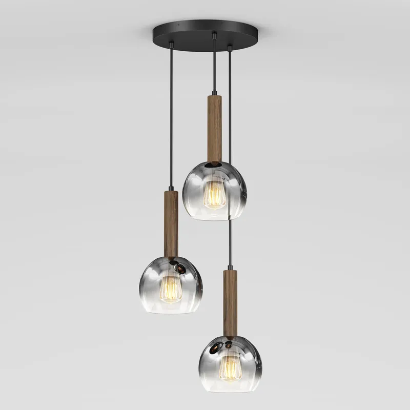 Ardel Spiral 3-Light Pendant without Bulbs — Artika LED Pendant Lights  