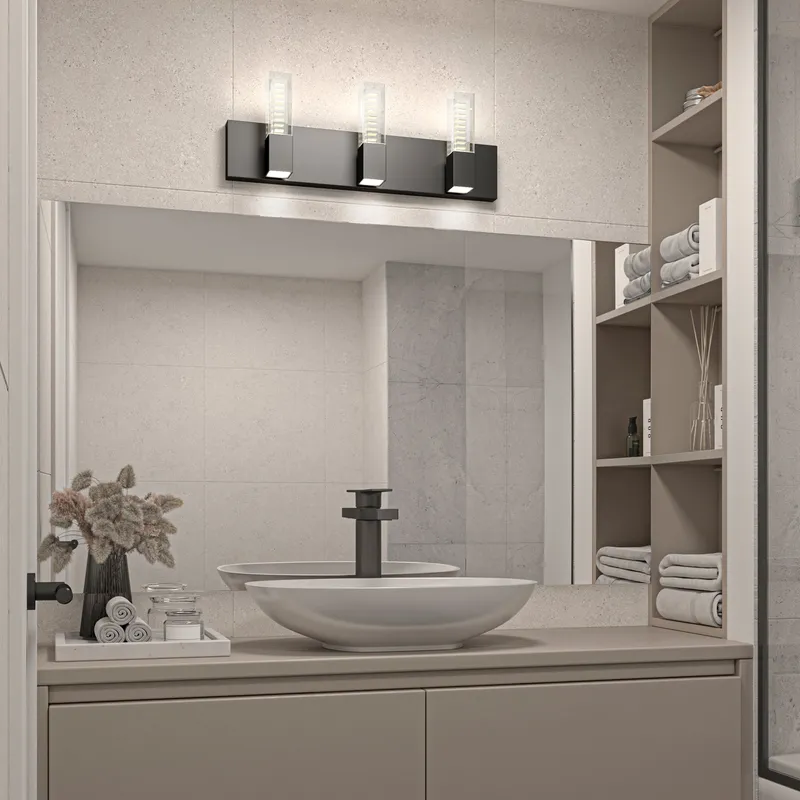 Hologram LED modern bathroom vanity light 5 CCT — Artika LED Wall Lights  