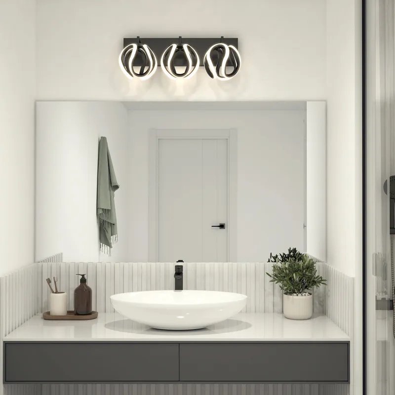 Vivaldi LED contemporary bathroom vanity light 3 CCT — Artika LED Wall Lights  