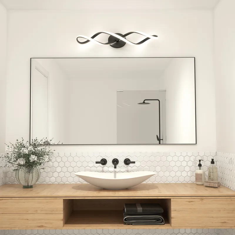 Swirl modern LED bathroom vanity light — Artika LED Wall Lights  