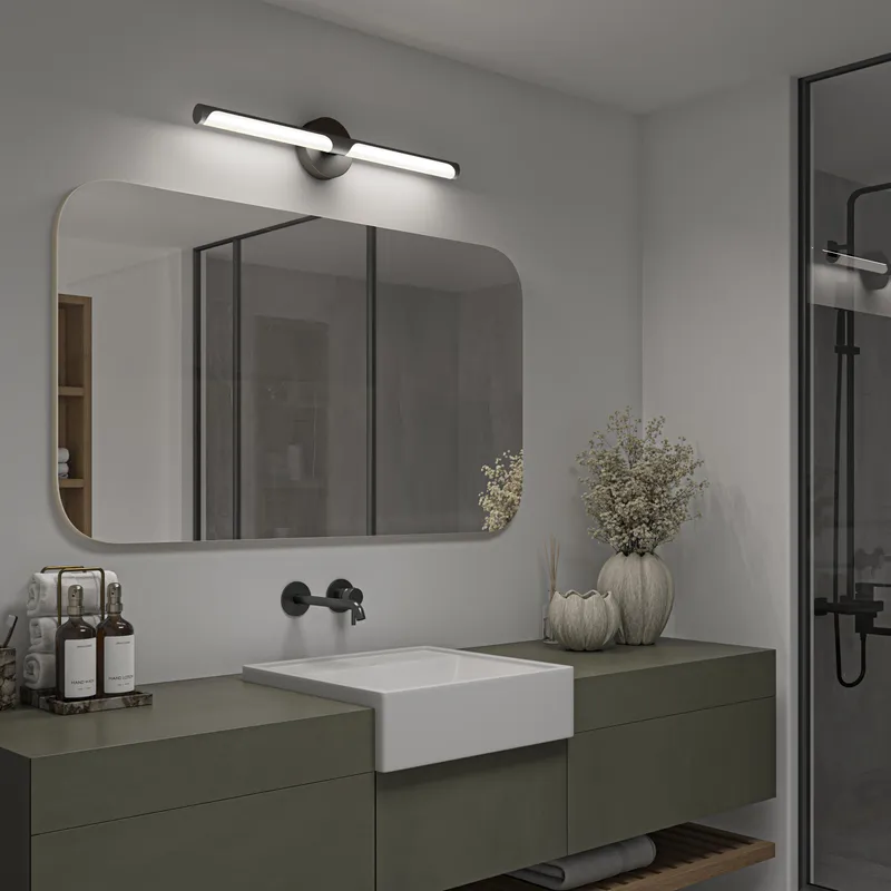 Ilona LED bathroom vanity light 5 CCT black — Artika LED Wall Lights  