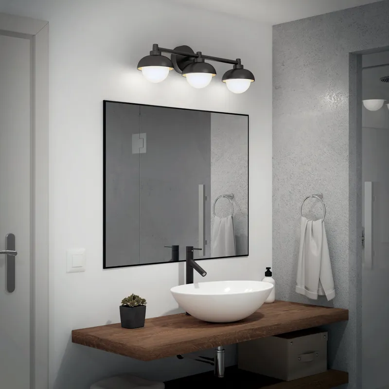Boden LED mid-century bathroom vanity light 5 CCT — Artika LED Wall Lights  