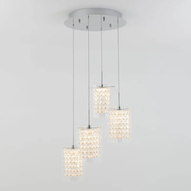 Crystal Cube 4-light LED pendant light — Artika LED Pendant Lights  