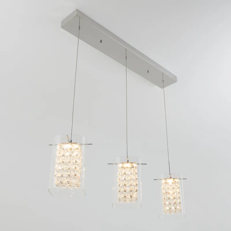 Crystal Cube 3-light LED pendant light — Artika LED Pendant Lights  