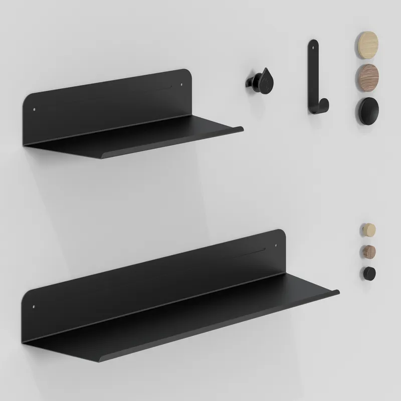 Sonokit set of shelves and hooks for Sonolok and Sonofold wall panels — Artika LED Troffers & Panels  