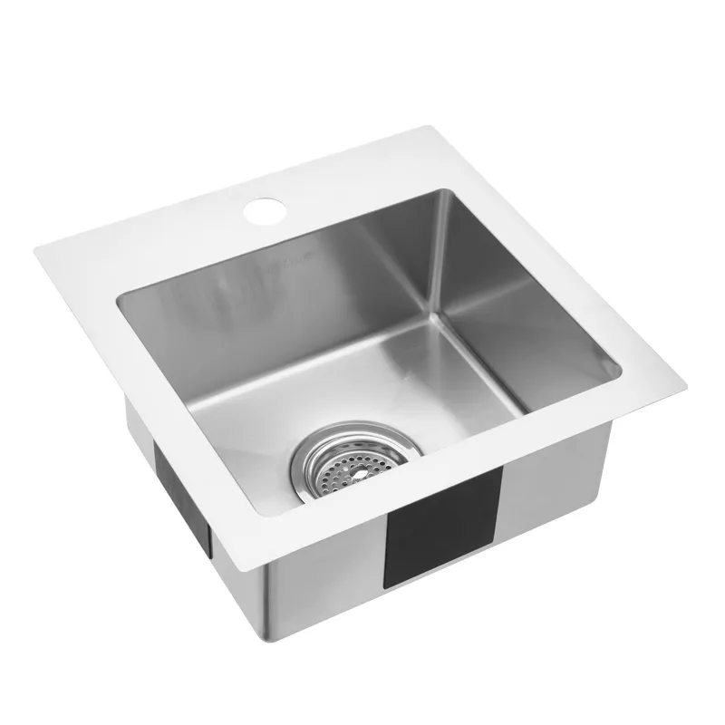 Plaza 15 in. single bowl stainless steel bar sink — Artika LED General Lighting  