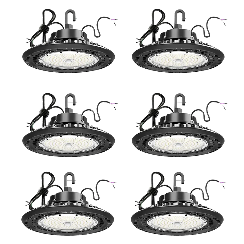 GGJIA High Bay LED Lights HB Series 0-10V Dimmable No Plug Hard Wired — G GJIA Lighting LED High Bay Lights 100.0W 
