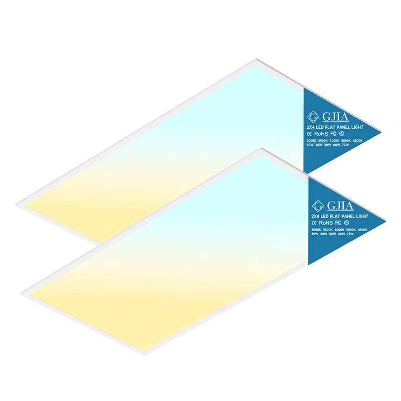GGJIA Led Ceiling Panel Light 72W 2FTx4FT 2Pack, 9360lumens, Selectable Wattage & CCT, AC 120-277V — G GJIA Lighting LED Troffers & Panels 72.0W 
