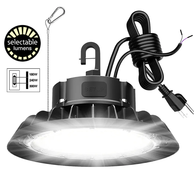 GGJIA 300W LED High Bay Lights Adjustable Series 0-10V Dimmable — G GJIA Lighting LED High Bay Lights 300.0W 