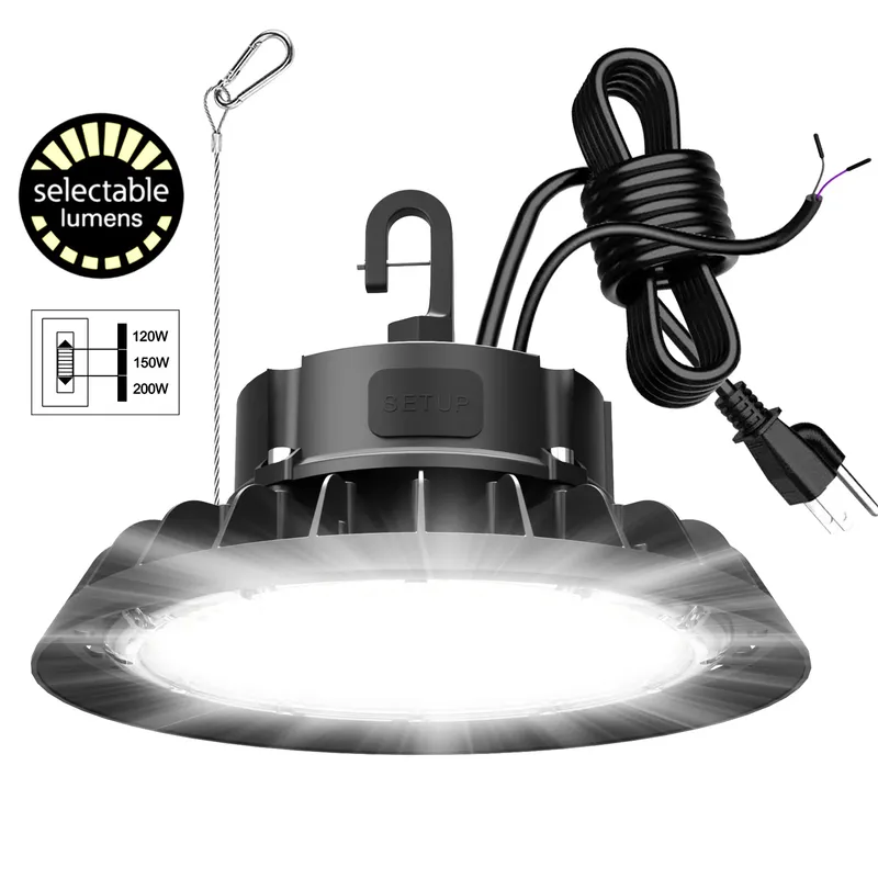 GGJIA 200W LED High Bay Lights Adjustable Series 0-10V Dimmable — G GJIA Lighting LED High Bay Lights 200.0W 