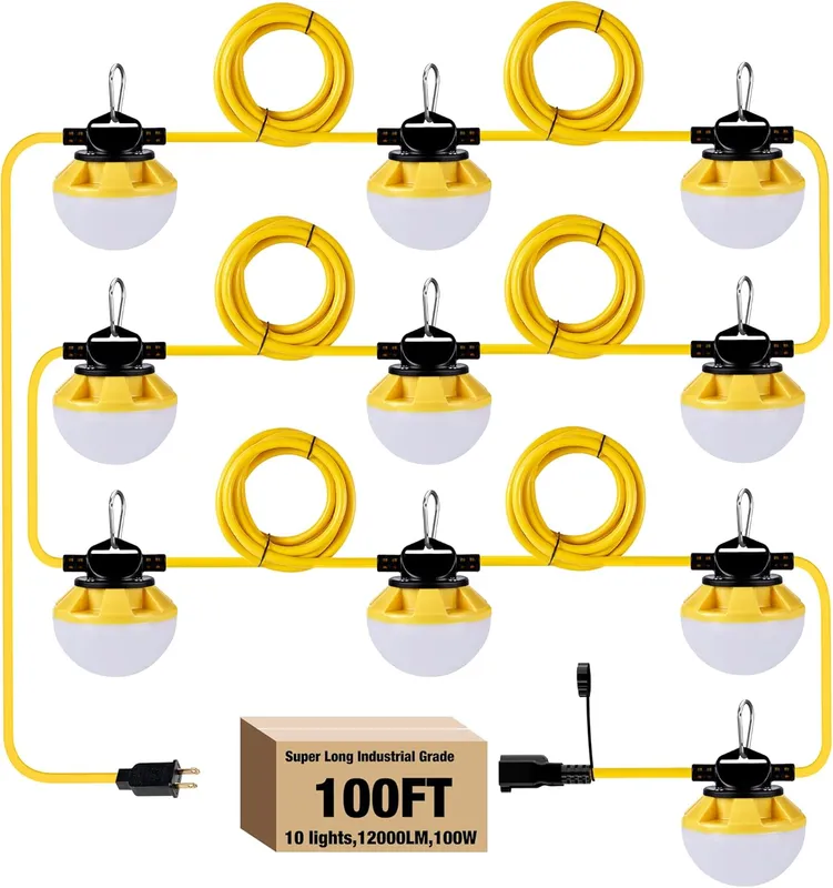 GGJIA 100W LED Construction String Light  Round Series — G GJIA Lighting LED General Lighting 100.0W 